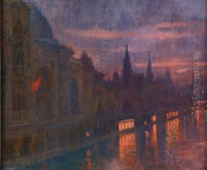 View From Pont Des Invalides Towards Pont De L'alma, Exposition Universelle, Paris