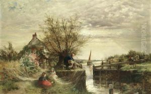 A Thames Lock, Summertime