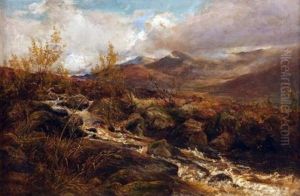 Mountain River Landscape by Charles James Lewis