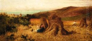Harvest Field, Auvringhen, France by Charles James Lewis