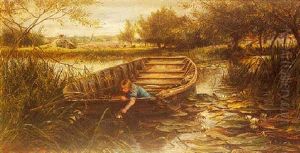Picking Water Lillies by Charles James Lewis
