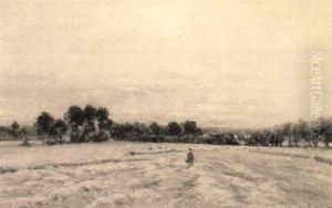 Hayfield, Near Goring by Charles James Lewis