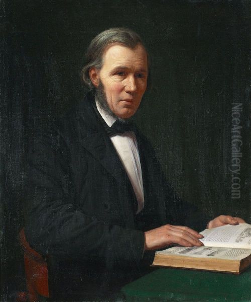 Portratt Forestallande Historikernlauritz Schebye Vedel Simonsen - view 1