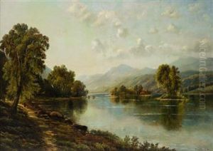Lake Scene by Edmund Darch Lewis