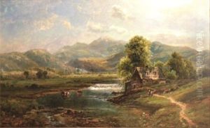 New England Landscape With Figures