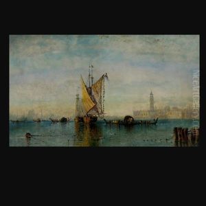 Traffic On The Lagoon, Venice by Edmund Darch Lewis