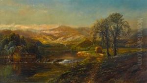 Extensive Landscape With Fisherman