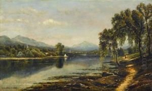 Riverscape With Sailboat