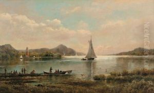 Fishing Boats On The Hudson by Edmund Darch Lewis