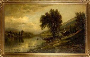Landscape With Cottage Beside A Lake