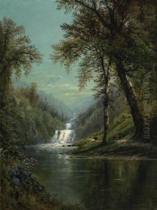 Waterfall by Edmund Darch Lewis