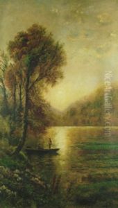 Fishing In A Punt, Sunset