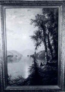 Landscape With Figures Overlooking Water by Edmund Darch Lewis