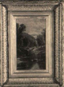The Wissahickon... (fishing Scene) by Edmund Darch Lewis