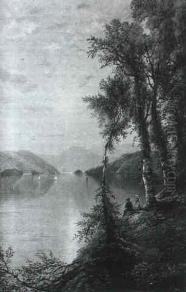 Landscape With Figures Overlooking A River - view 1
