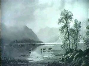 Cattle By The Lake by Edmund Darch Lewis