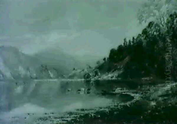 Valley Lake With Cows - view 1