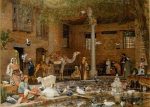 The Hosh (courtyard) Of The House Of The Coptic Patriarch, Cairo by John Frederick Lewis