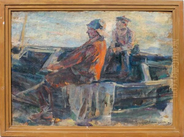 Deux Marins Dans Une Barque - view 1
