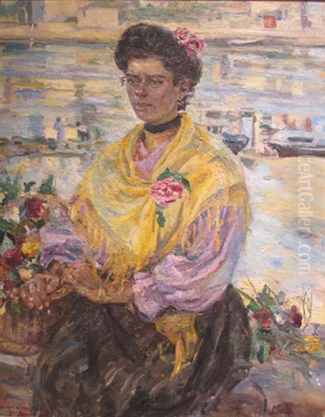 Marchande De Fleurs, St. Jean De Luz - view 1