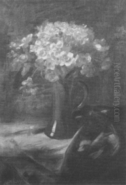Gelber Blumenstraus In Grunem Krug - view 1