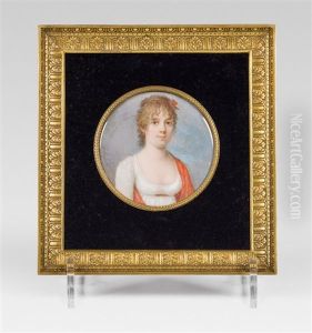 Lady In White Dress by Eduard Friedrich Leybold