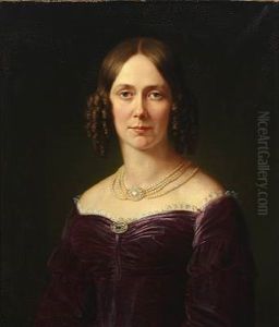 Portrait Of Pauline Freifrau Von Koenig-warthausen (1805-1872) by Jakob Theodor Leybold