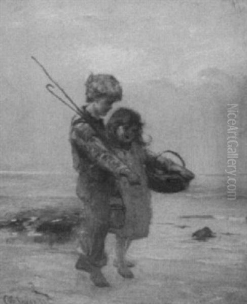 Children On A Beach - view 1