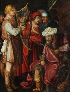 David Spielt Vor Konig Saul Auf Der Harfe