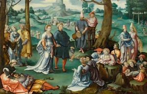Hofische Szene by Lucas Van Leyden