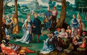 Couple Dans Un Paysage Anime by Lucas Van Leyden