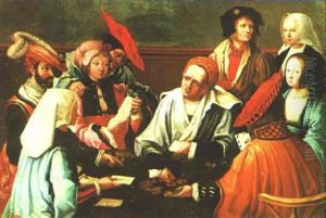 Cardplayers At A Table