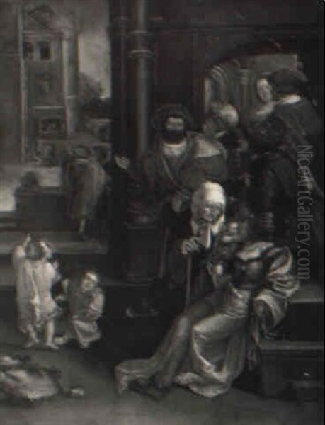 The Poet Virgil Suspended In A Basket - view 1