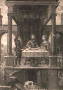 Dives And Lazarus by Lucas Van Leyden