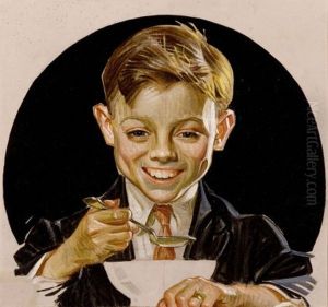 Starting The Day, W.k. Kellogg Co. Advertisement by Frank Xavier Leyendecker