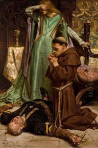 The Rescue Of Gismoda, Interior Story Illustration by Frank Xavier Leyendecker