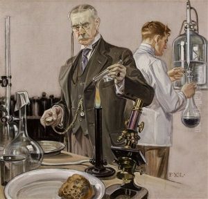 Timing An Experiment, Howard Watch Ad Illustration Timing An Experiment, Howard Watch Ad Illustration