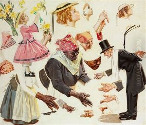 Madchenbildnis Mit Hund by Joseph Christian Leyendecker