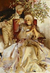 Madchenbildnis Mit Hund by Joseph Christian Leyendecker