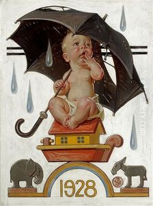 Madchenbildnis Mit Hund by Joseph Christian Leyendecker