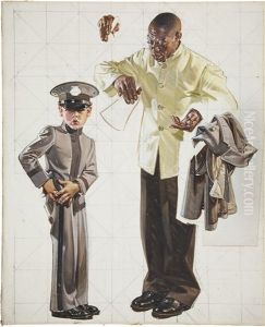 Madchenbildnis Mit Hund by Joseph Christian Leyendecker