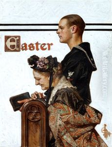 Madchenbildnis Mit Hund by Joseph Christian Leyendecker