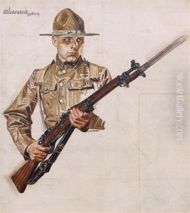 Madchenbildnis Mit Hund by Joseph Christian Leyendecker