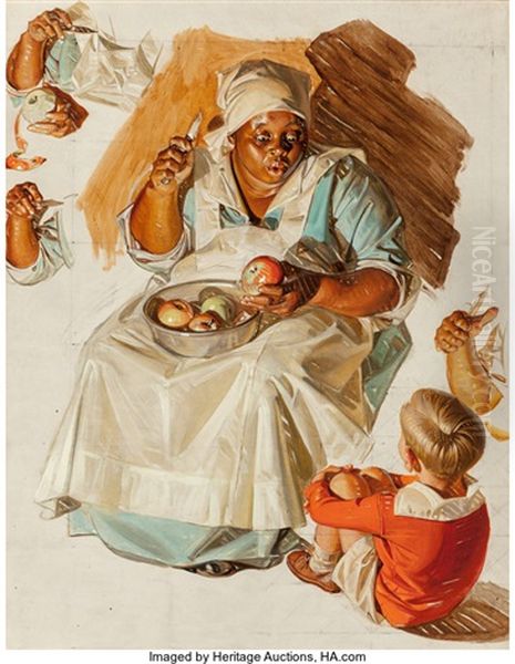 The Story Teller, The Saturday Evening Post Cover Study - view 1