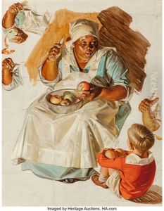 The Story Teller, The Saturday Evening Post Cover Study