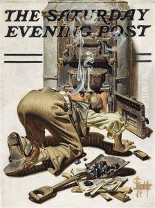 Stoking The Furnace by Joseph Christian Leyendecker