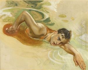 Study Of A Swimmer by Joseph Christian Leyendecker