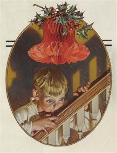 Christmas Peek by Joseph Christian Leyendecker