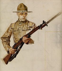 Study For World War I Soldier by Joseph Christian Leyendecker