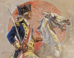Fourth Of July (george Washington), The Saturday Evening Post Preliminary Cover Study, June 30, 1917 Fourth Of July (george Washington), The Saturday Evening Post Preliminary Cover Study, June 30, 1917